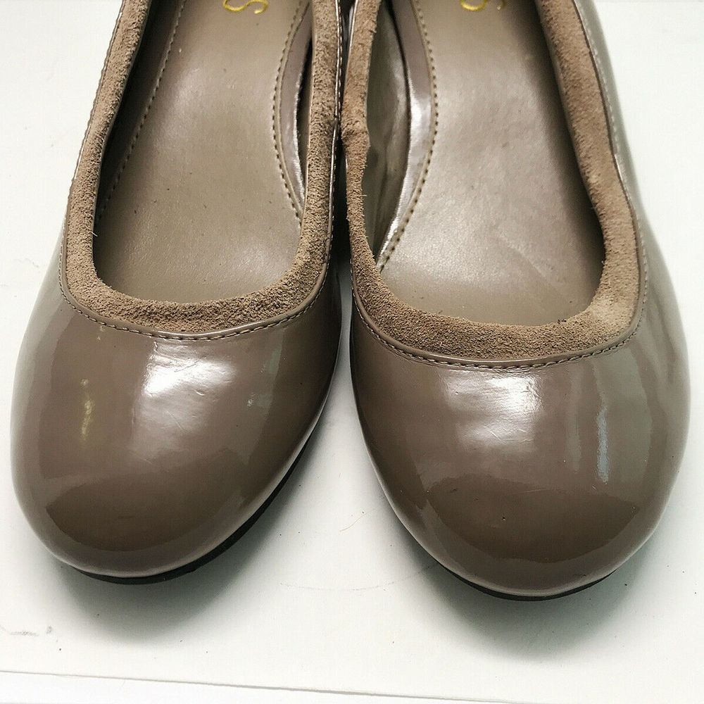 🐈 Chaps Irina Wedge Heel Flats Patent Suede Shoes - Picture 2 of 6